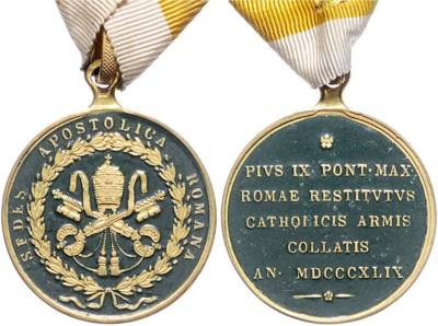Medaille für die Österreichischen Truppen zur Rettung des Kirchenstaates 1849, - Medals and awards