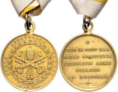 Medaille für die Österreichischen Truppen zur Rettung des Kirchenstaates 1849, - Medals and awards