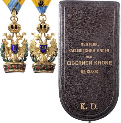 Orden der Eisernen Krone, - Ordini e riconoscimenti