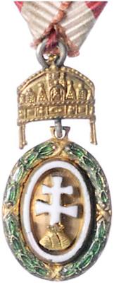 Große Goldenen Medaille mit der Krone (Großes Signum laudis), - Řády a vyznamenání