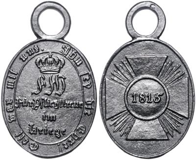 Kriegsdenkmünze für Nichtkämpfer 1815, - Řády a vyznamenání