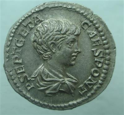 Römisches Kaiserreich, Geta als Caesar - Mince a medaile