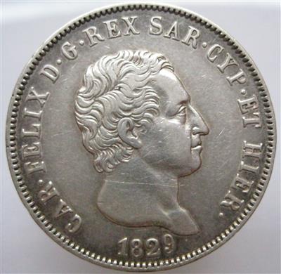 Italien, Sardinien, Karl Felix 1821-1831 - Münzen und Medaillen