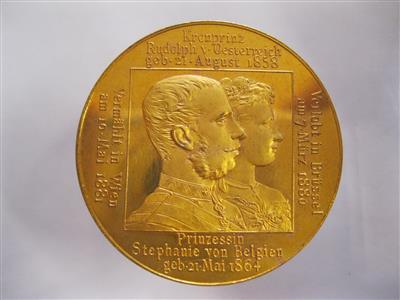 Kronprinz Rudolf und Stefanie von Belgien - Monete, medaglie