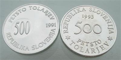 Slowenien - Mince a medaile