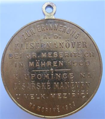 Kaisermanöver in Groß Meseritsch 1909 - Mince a medaile