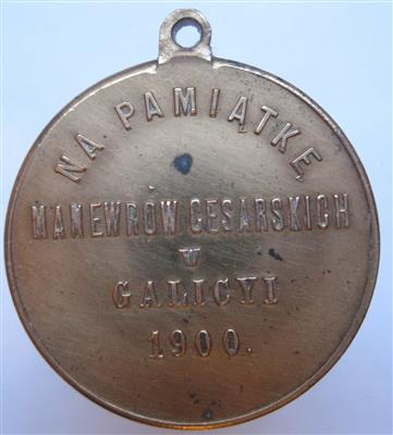 Kaisermanöver in Jaslo 1900 - Münzen und Medaillen