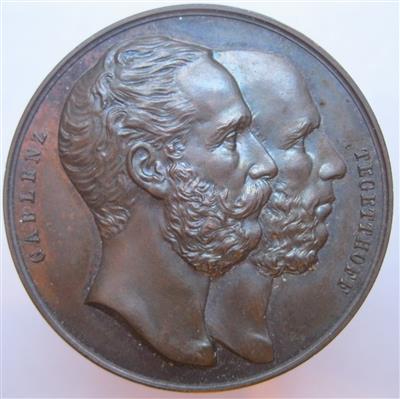 Wilhelm Freiherr von Tegetthoff und Ludwig Karl Wilhelm Freiherr von Gablenz - Münzen und Medaillen