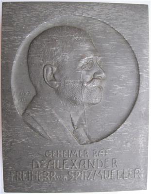 Geheimrat Dr. Alexander Freiherr von Spitzmueller, öst. Jurist, Bankdirektor und Poltiker - Coins and medals
