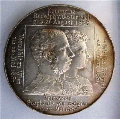 Kronprinz Rudolf und Stefanie von Belgien - Münzen und Medaillen