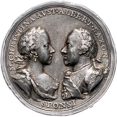 Vermählung Erzherzogin Maria Christinas mit Albert von Sachsen-Teschen 1766 - Coins and medals