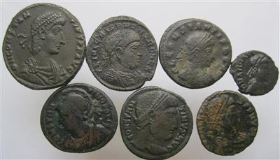 (7 römische AE Münzen) 1) Constantin I. - Münzen und Medaillen