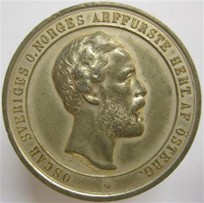 Industrieausstellung in Stockholm 1866 - Coins and medals