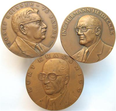 Numismatiker auf Medaillen - Monete e medaglie
