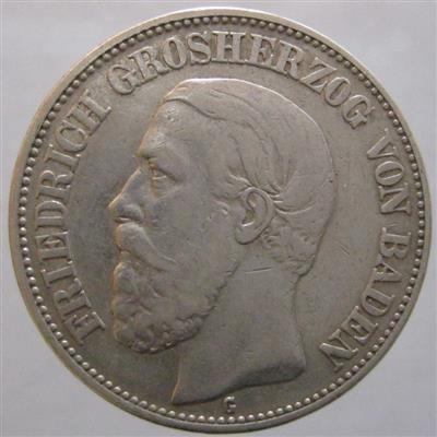 Baden, Friedrich I. 1856-1907 - Monete e medaglie