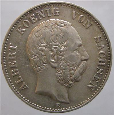 Sachsen, Albert 1873-1902 - Münzen und Medaillen