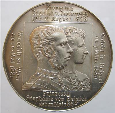 Kronprinz Rudolf und Stefanie von Belgien - Coins and medals
