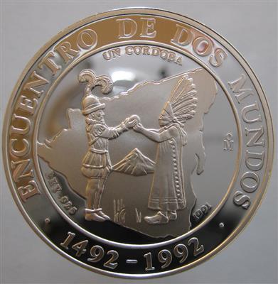 500 Jahre Entdeckung Amerikas 1492-1992- Nicaragua - Mince a medaile