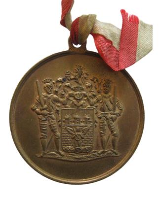Budweis- Land und Forstwirtschaftliche Gewerblich-Industrielle Regional Ausstellung 1884 - Monete e medaglie