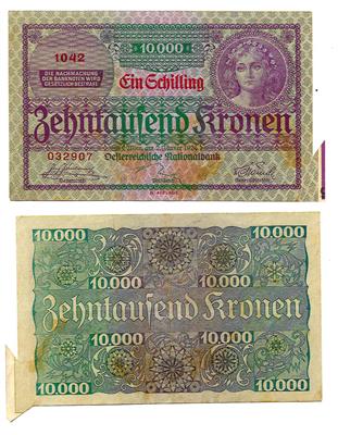 1 Schilling auf 10.000 Kronen, 02.01.1924 - Mince a medaile
