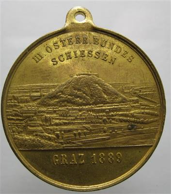 3. österreichisches Bundesschießen in Graz 1.-11. August 1889 - Münzen
