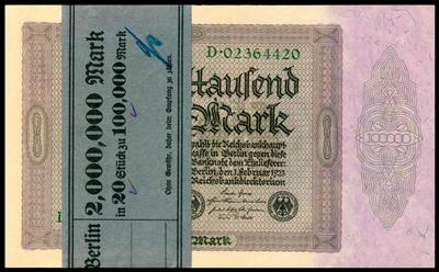 100.000 Mark Reichsbanknote vom 1.2.1923 - Monete