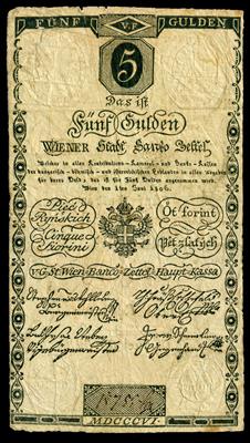 Wiener Stadt Banco 5 Gulden 1806 - Mince