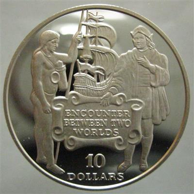 500 Jahre Entdeckung Amerikas- Barbados - Monete