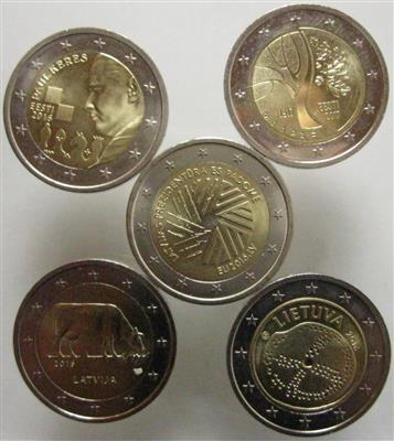 Baltikum- 2 Euro Sondermünzen - Mince