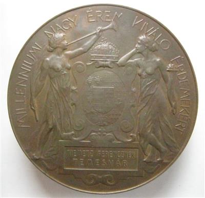 Franz Josef I., Preismedaille der Landesausstellung anlässlich der Millenniumsfeier 1896 - Monete