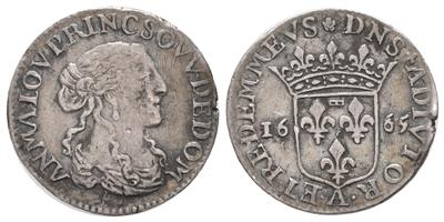 Dombes, Anne-Marie Louise de Bourbon 1650-1693 - Coins