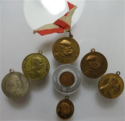 Franz Josef I. (7 Stk. AE/MET) - Münzen