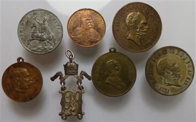 Franz Josef I. (7 Stk., davon 1 AR) - Münzen
