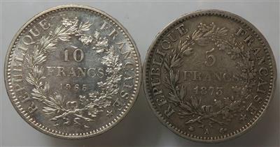 Frankreich, 5. Republik - Münzen