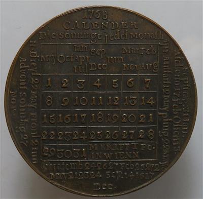 Kalendermedaille - Münzen