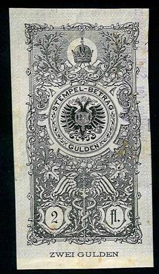 Stempel-Betrag über 2 Gulden - Münzen