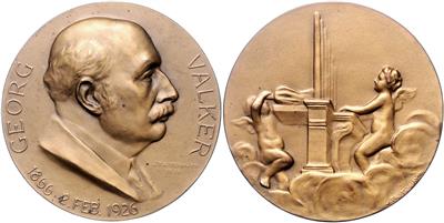 k. k. Hoforganist, Hofmusikkappell- Dirigent, Wiener Musikverein- Organist, RR Prof. Georg VALKER (1866-1929) - Münzen