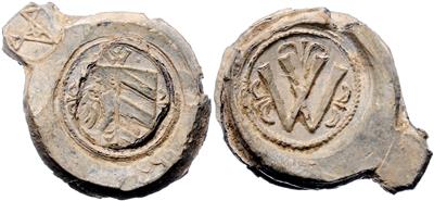 Mittelalterliche Bleiplombe für Textilien, wohl süddeutscher Raum - Münzen