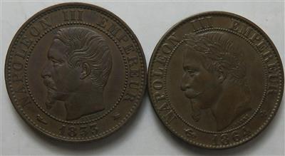 Frankreich, Napoleon III. 1852-1870 - Coins and medals