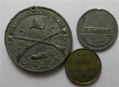 Schützen (3 Stk. AE/MET) - Coins and medals