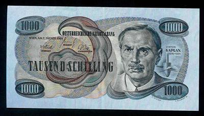 1000 Schilling 1961 Kaplan - Münzen und Medaillen