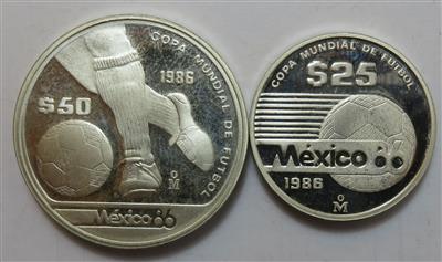 Mexiko- Fußball WM 198 (2 AR) - Coins and medals