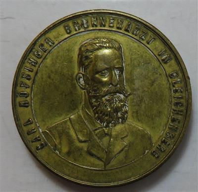 Gleichenberg- Brunnenarzt Carl Höffinger - Coins and Medals