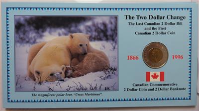 Kanada 2 Dollar Jubiläumssatz 1866-1966 - Mince a medaile