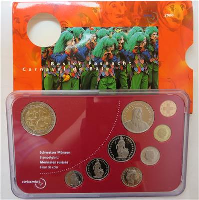 Schweiz- Kursmünzensatz 2000 - Mince a medaile