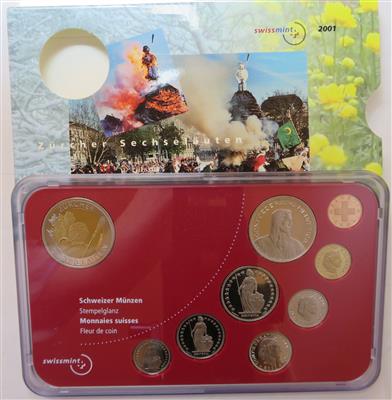 Schweiz- Kursmünzensatz 2001 - Coins and medals