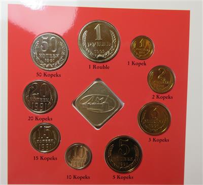 UDSSR- letzter Kurssatz 1991 - Coins and medals