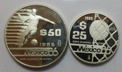 Mexiko- Fußball WM 198 (2 AR) - Coins and medals