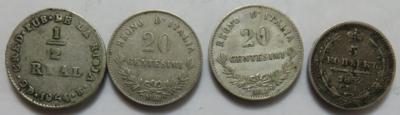 International (ca. 21 Stk., davon 10 AR, dazu 4 Banknoten) - Coins and medals