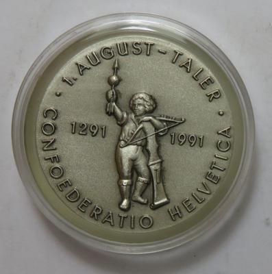 Schweiz- 1. August Taler 1991- 700 Jahre Eisgenossenschaft - Mince a medaile